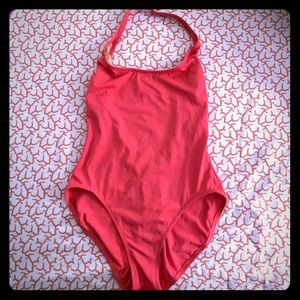JCREW Vintage coral one piece, lined bathing suit